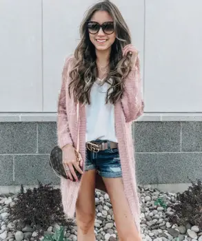 Ladies Casual Pocket Solid Long Cardigan Outwear Fashion Women Autumn Long Sleeve Knitted Sweater Top
Ladies Casual Pocket Solid Long Cardigan Outwear Fashion Women Autumn Long Sleeve Knitted Sweater Top