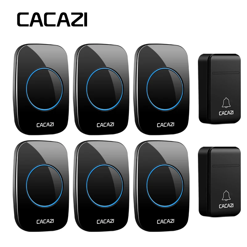 CACAZI Waterproof Home Wireless Doorbell No Battery Self-Powered 200M Remote Home Ring Bell LED Light 38 Rings 3 Volume EU Plug
CACAZI Waterproof Home Wireless Doorbell No Battery Self-Powered 200M Remote Home Ring Bell LED Light 38 Rings 3 Volume EU Plug