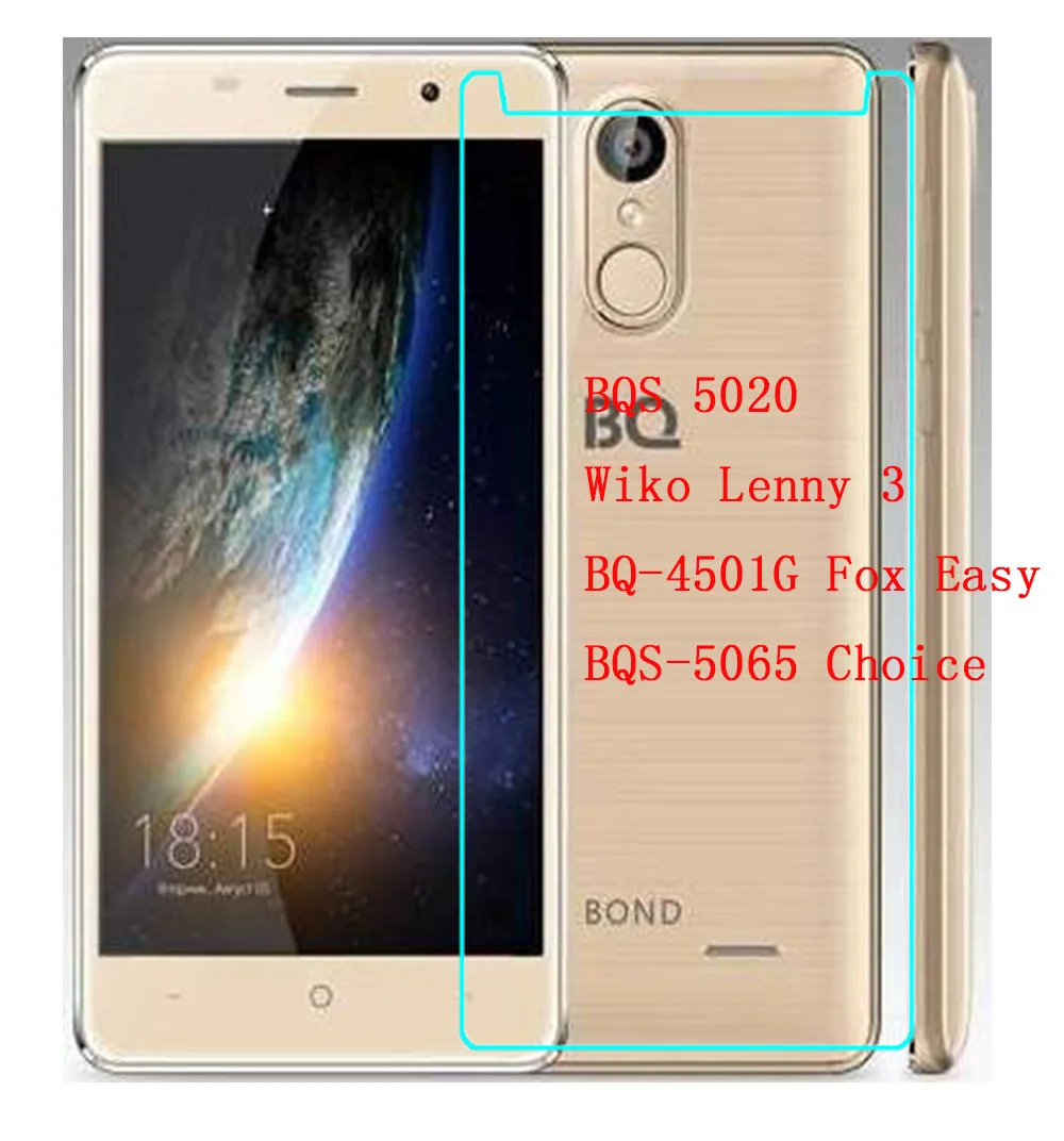 For BQ Strike BQS 5020 BQ-4501G Fox Easy 5065 Choice Tempered Glass Screen Protector Protective Film For Wiko Lenny 3 Protector
For BQ Strike BQS 5020 BQ-4501G Fox Easy 5065 Choice Tempered Glass Screen Protector Protective Film For Wiko Lenny 3 Protector