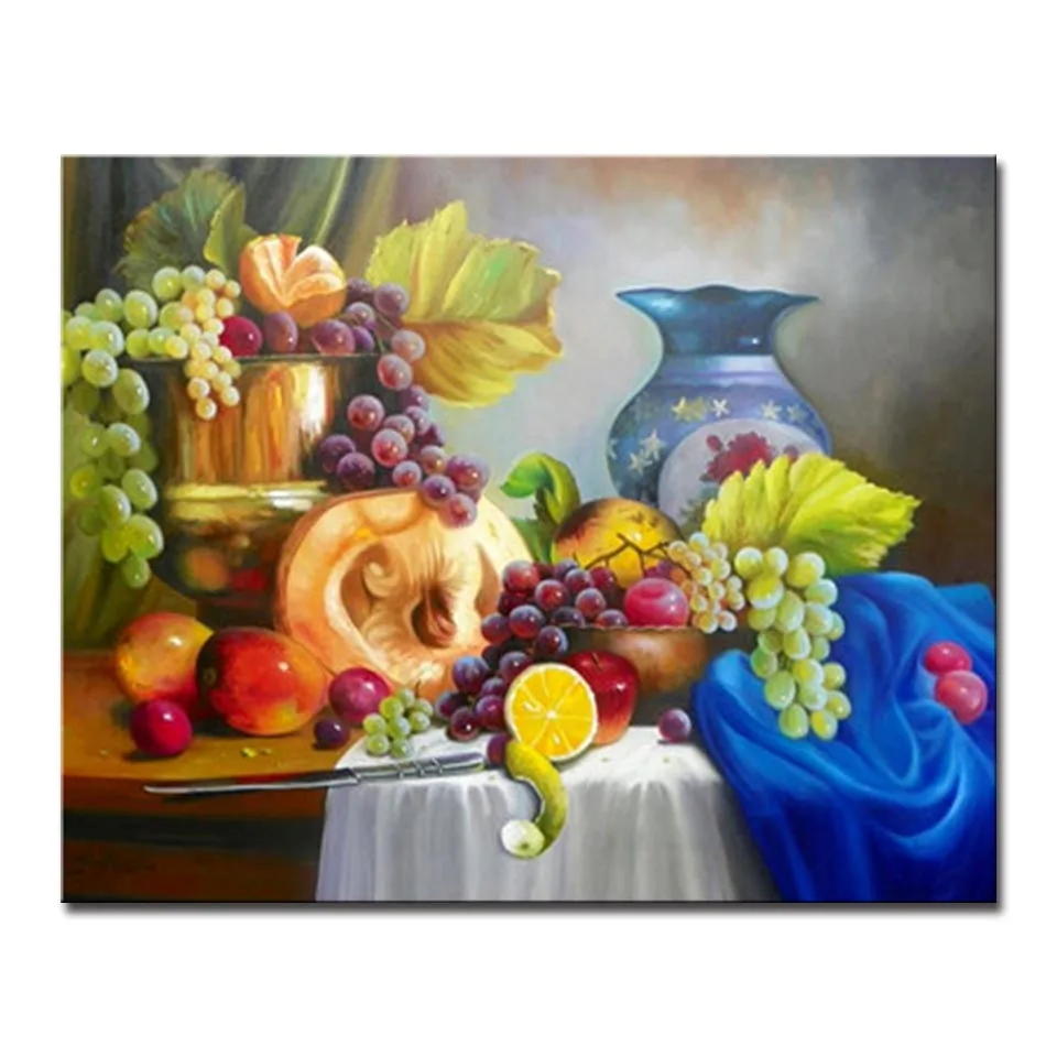 DIY By Numbers Oil Painting Kits Coloring Hand Painted Fruits And Porcelain Framework Home Decor Wall Art Still Life Pictures
DIY By Numbers Oil Painting Kits Coloring Hand Painted Fruits And Porcelain Framework Home Decor Wall Art Still Life Pictures