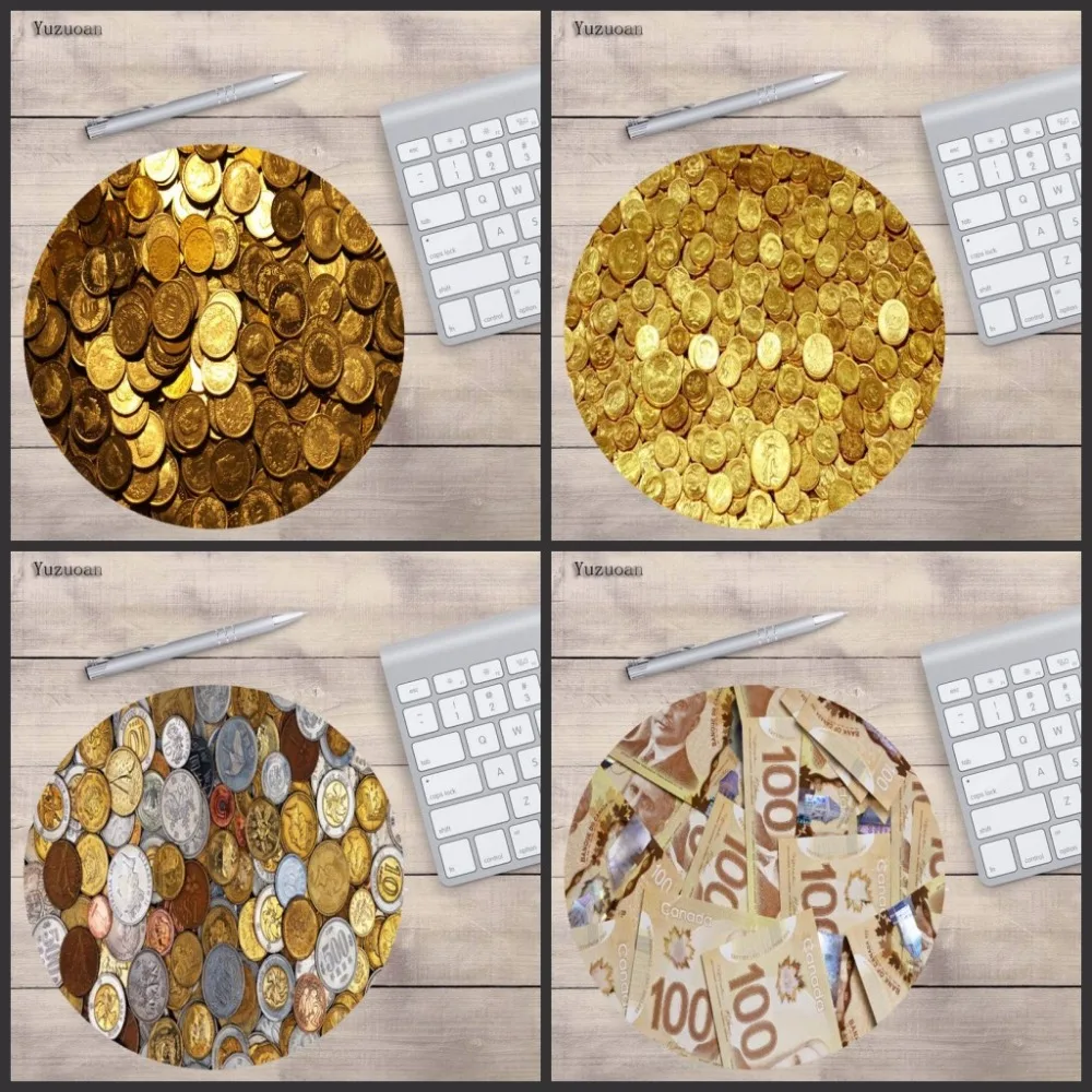 Yuzuoan Customize 200*200*2mm Golden money Good size round mouse pad Family table mats Computer games Decorate Your Desk
Yuzuoan Customize 200*200*2mm Golden money Good size round mouse pad Family table mats Computer games Decorate Your Desk