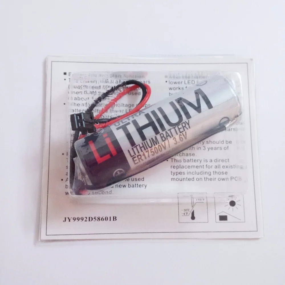 2 шт. 100% оригинальный новый ER17500V ER17/50 CS1W-BAT01 3 6 В 2700 мА · ч Фотоэлементы с черными