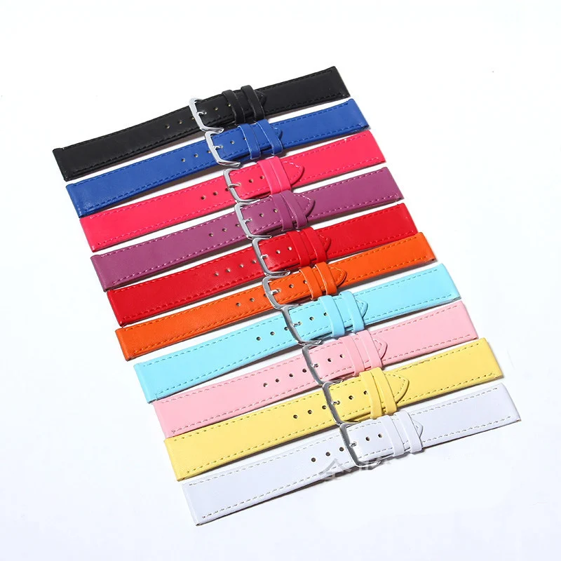 Mixed Bulk 10pcs/Lot Candy colors Straps for watch Plain Weave PU Leather Strap Watchband 12mm 14mm 16mm 18mm 20mm Watch Band
Mixed Bulk 10pcs/Lot Candy colors Straps for watch Plain Weave PU Leather Strap Watchband 12mm 14mm 16mm 18mm 20mm Watch Band