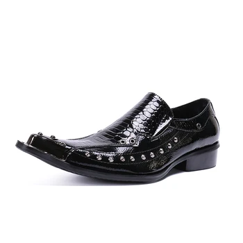 Metal Toe Men Shoes Slip-on Real Leather Flats Oxfords Patchwork Zapatos Hombre Pointy Toe Sapato Masculino Male Shoes Size 46
Metal Toe Men Shoes Slip-on Real Leather Flats Oxfords Patchwork Zapatos Hombre Pointy Toe Sapato Masculino Male Shoes Size 46