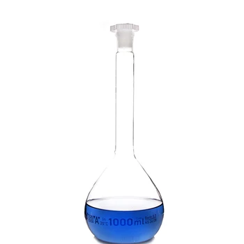 1000ml Transparent Lab Borosilicate Glass Volumetric Flask with plastic Stopper Office Lab Chemistry Clear Glassware Supply
1000ml Transparent Lab Borosilicate Glass Volumetric Flask with plastic Stopper Office Lab Chemistry Clear Glassware Supply