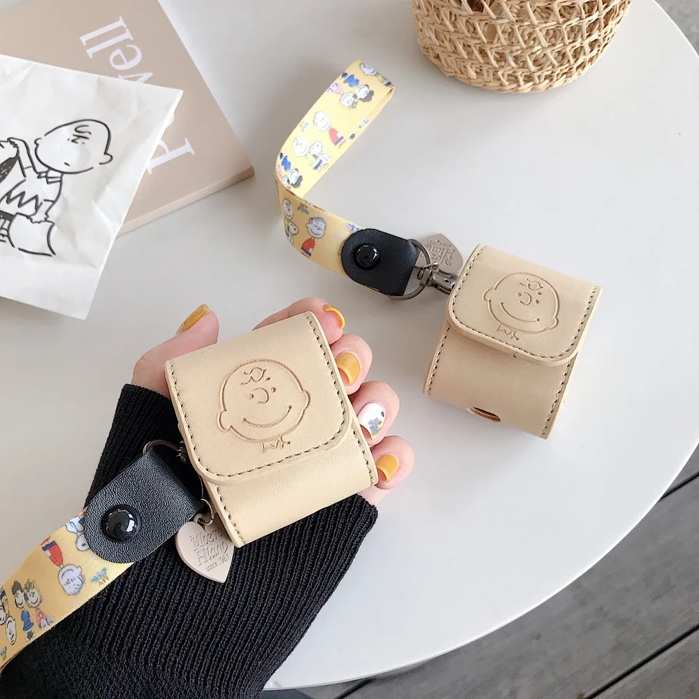 Wireless Earphone Protective Cover Charlie Brown PU Leather Case Strap For Apple AirPods 1 2 Headphone Charging Box Accessories
Wireless Earphone Protective Cover Charlie Brown PU Leather Case Strap For Apple AirPods 1 2 Headphone Charging Box Accessories