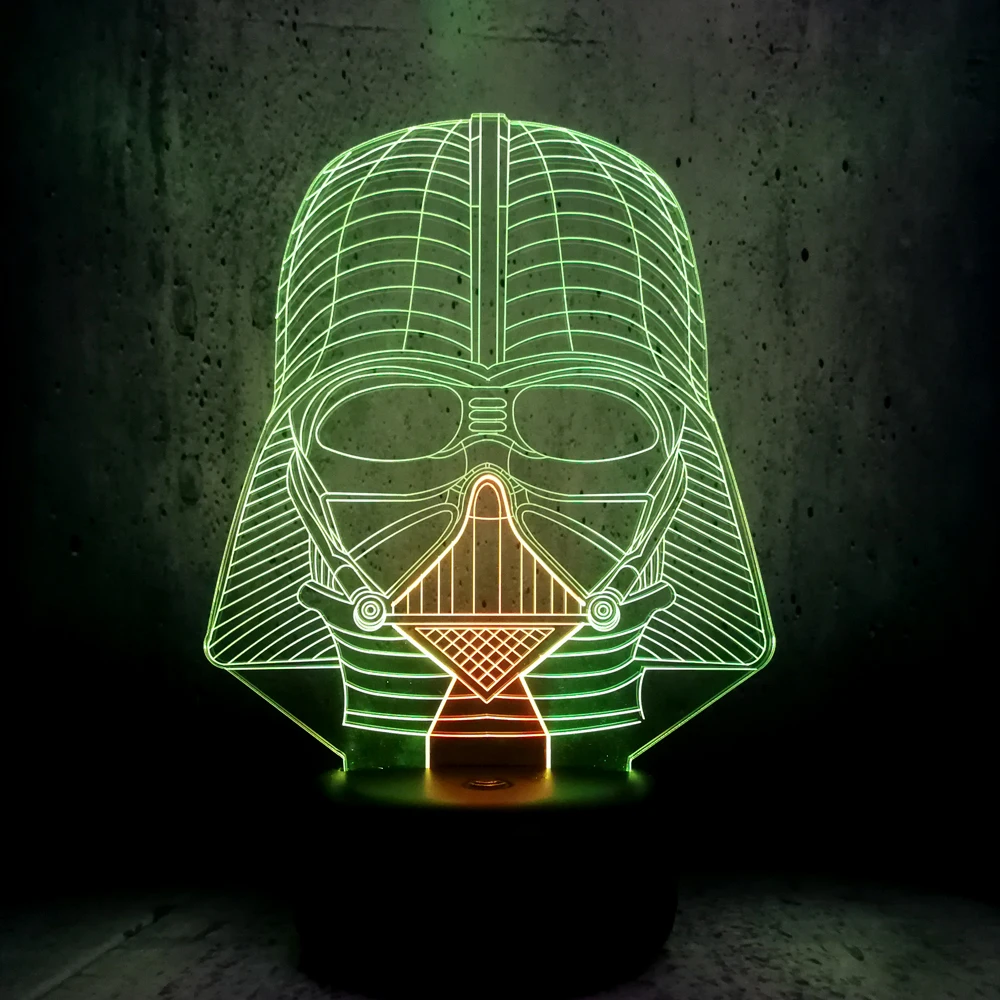 NEW Creative Cartoon Star Wars Figure Darth Vader Mixed Color 3D Lamp LED USB Night Light 7 Color Gradient Gift Kids Toys Table
NEW Creative Cartoon Star Wars Figure Darth Vader Mixed Color 3D Lamp LED USB Night Light 7 Color Gradient Gift Kids Toys Table