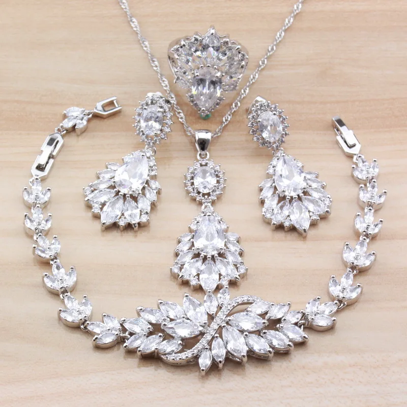 AAA+ Quality Austria Natural Crystal 925 Sterling Silver 4PCS Jewelry Sets For Women Wedding Costume Independent Jewelry Box
AAA+ Quality Austria Natural Crystal 925 Sterling Silver 4PCS Jewelry Sets For Women Wedding Costume Independent Jewelry Box