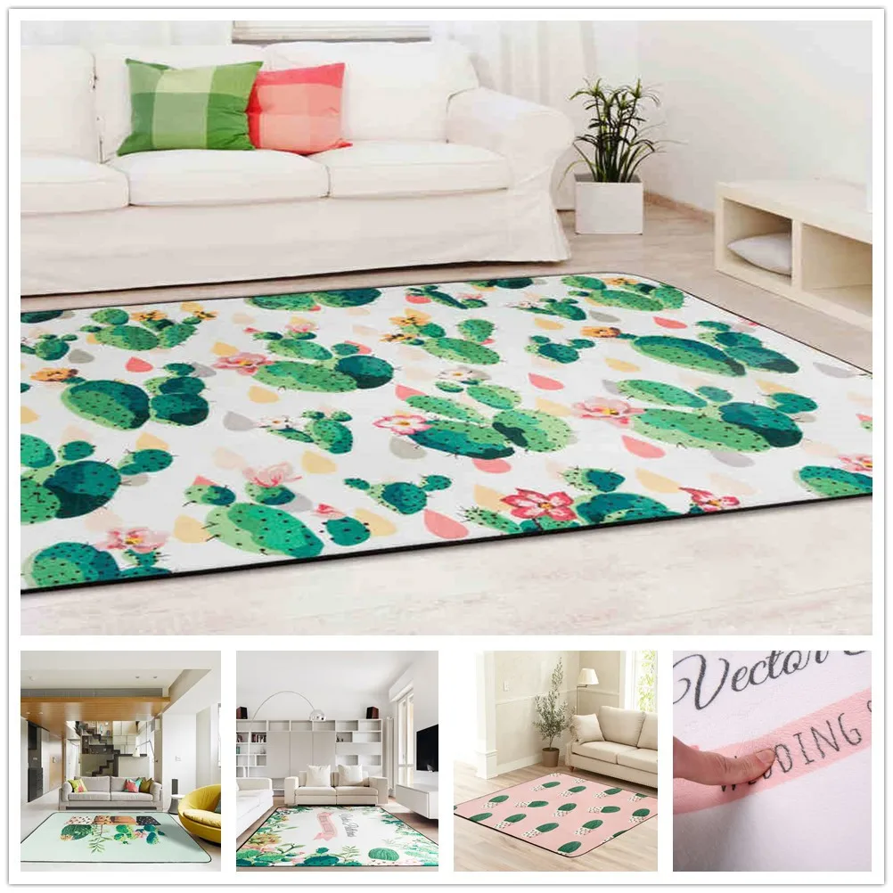 120*180cm Plant Cactus Carpet Design Kids Bedroom Area Rug Child Crawling Play Mat Rug Non-slip Living Room Carpets Floor Mats
120*180cm Plant Cactus Carpet Design Kids Bedroom Area Rug Child Crawling Play Mat Rug Non-slip Living Room Carpets Floor Mats