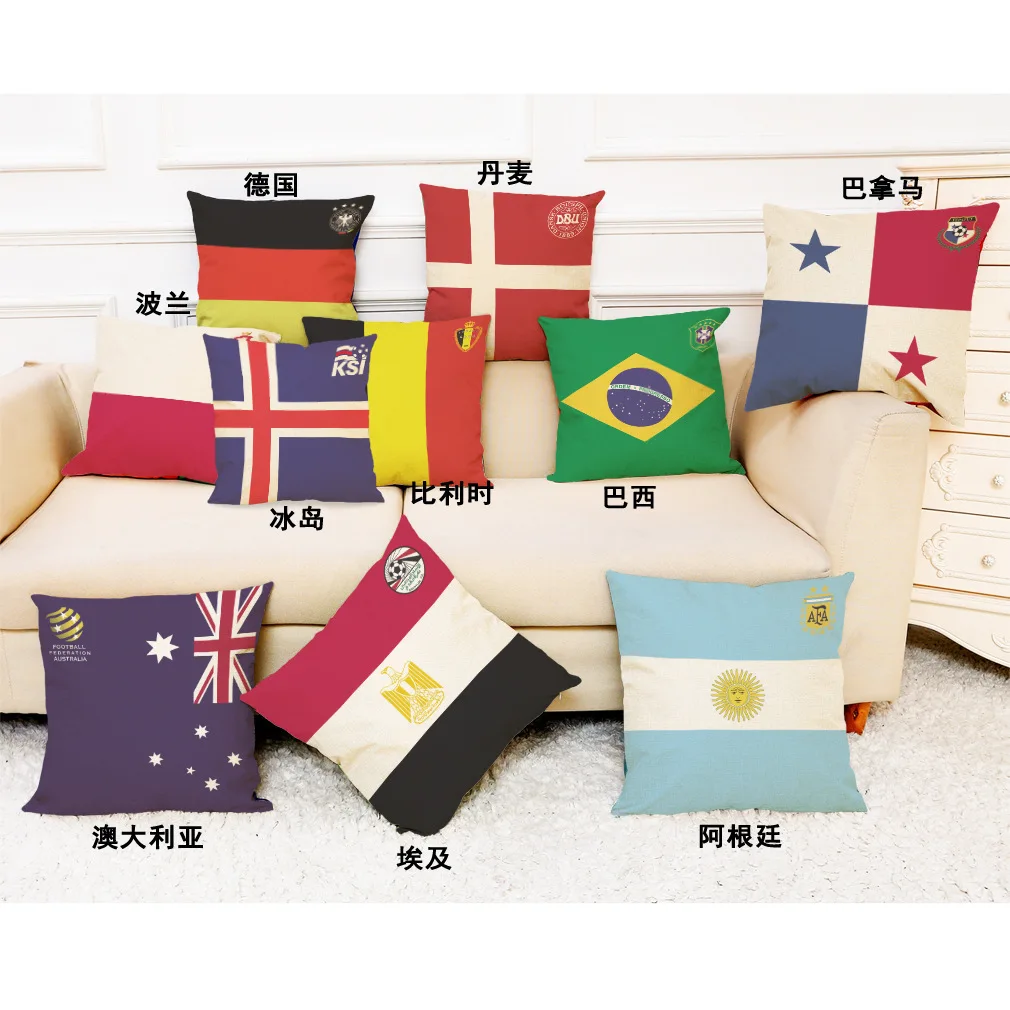 2018 World Cup 32 strong football team logo cotton and linen pillowcase bar club sofa pillowcase gift pillow,Office plane pillow
2018 World Cup 32 strong football team logo cotton and linen pillowcase bar club sofa pillowcase gift pillow,Office plane pillow