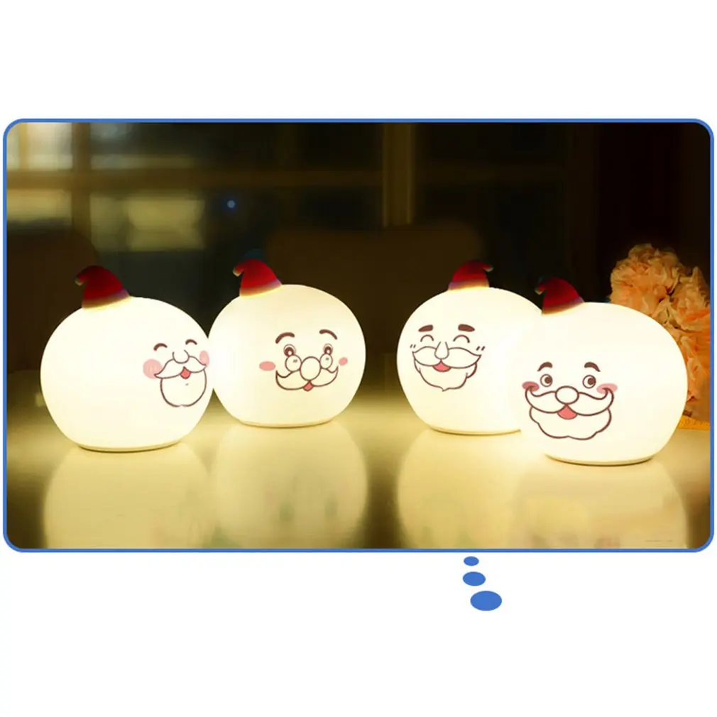 silicone night lamp atmosphere Colorful color Santa Claus Christmas patted induction night light USB MICRO charging cable New
silicone night lamp atmosphere Colorful color Santa Claus Christmas patted induction night light USB MICRO charging cable New