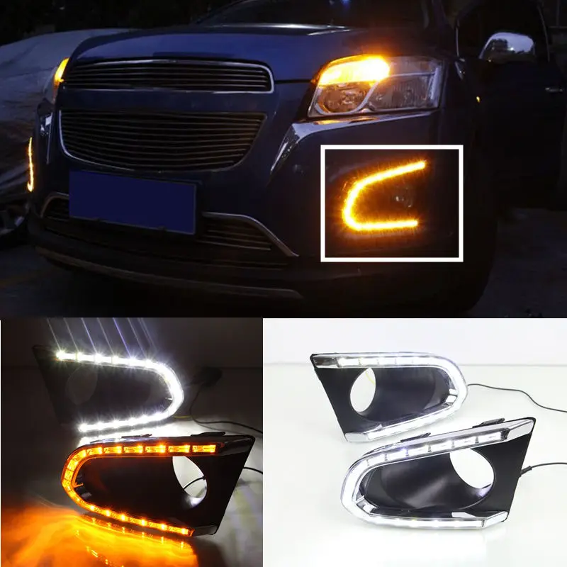 2PCS LED White+Yellow Signal Daytime Running Light For Chevrolet Trax 2014-2016
2PCS LED White+Yellow Signal Daytime Running Light For Chevrolet Trax 2014-2016