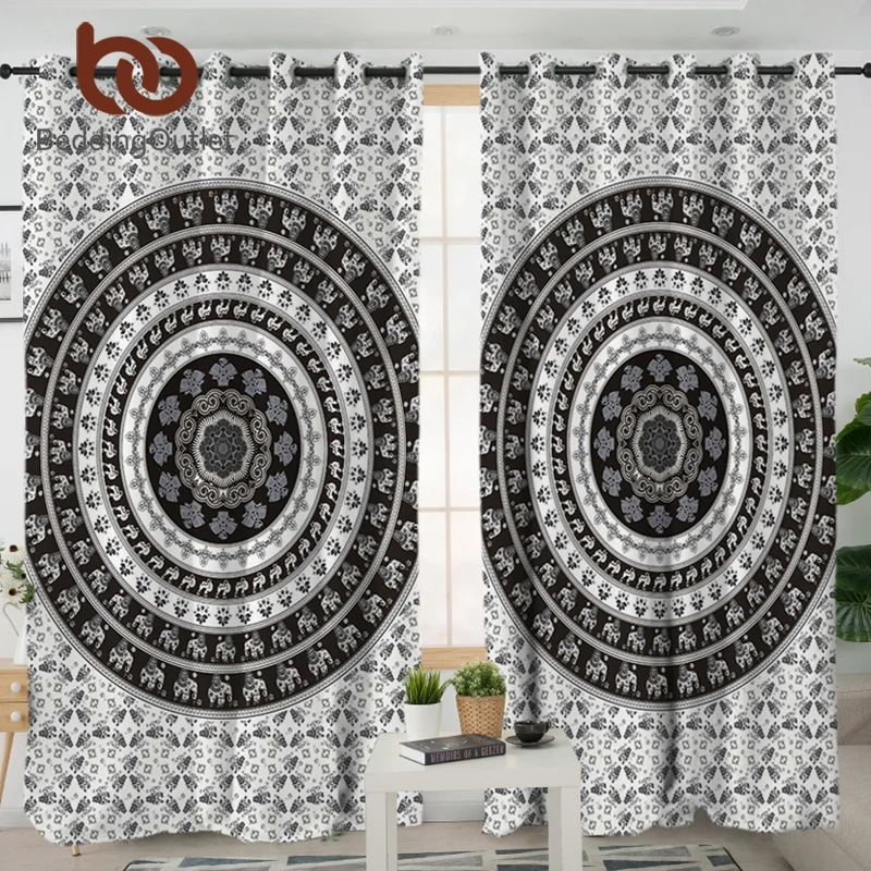 BeddingOutlet Bohemia Living Room Curtain Mandala Elephant Blackout Window Curtain Black and White Drapes 1pc cortinas
BeddingOutlet Bohemia Living Room Curtain Mandala Elephant Blackout Window Curtain Black and White Drapes 1pc cortinas