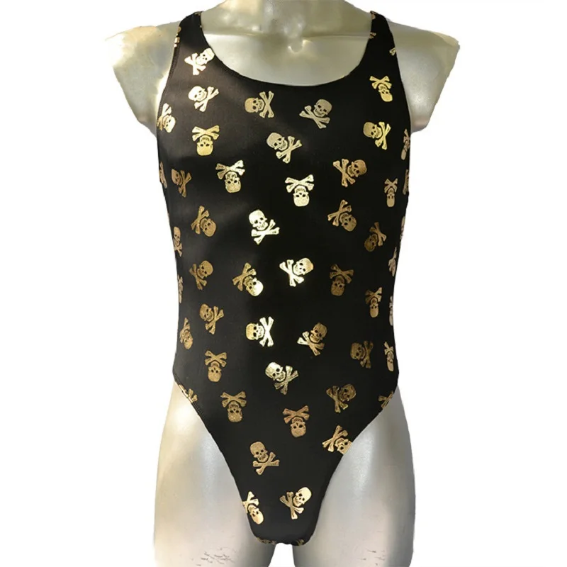 Brand Sexy mens shaper underwear flash gold silver skull print design man bodysuit vest panties
Brand Sexy mens shaper underwear flash gold silver skull print design man bodysuit vest panties