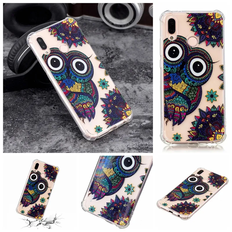 For Huawei P20 Lite Phone Bags Four angle ShockProof 3D Relief Cartoon Silicone Case For Huawei P20Lite TPU Soft Back Cover (4)