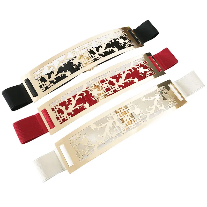 Seabigtoo Hollow out Elastic Metallic Gold Bling Fashion Belts for Women Female Dresses Waist band belts women 2018 luxury brand
Seabigtoo Hollow out Elastic Metallic Gold Bling Fashion Belts for Women Female Dresses Waist band belts women 2018 luxury brand