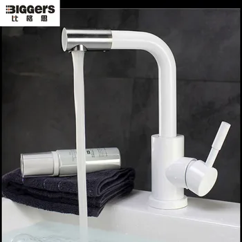 Free shipping Classic design Europe style White/black color stainless steel bathroom faucet Rotatable basin mixer taps
Free shipping Classic design Europe style White/black color stainless steel bathroom faucet Rotatable basin mixer taps