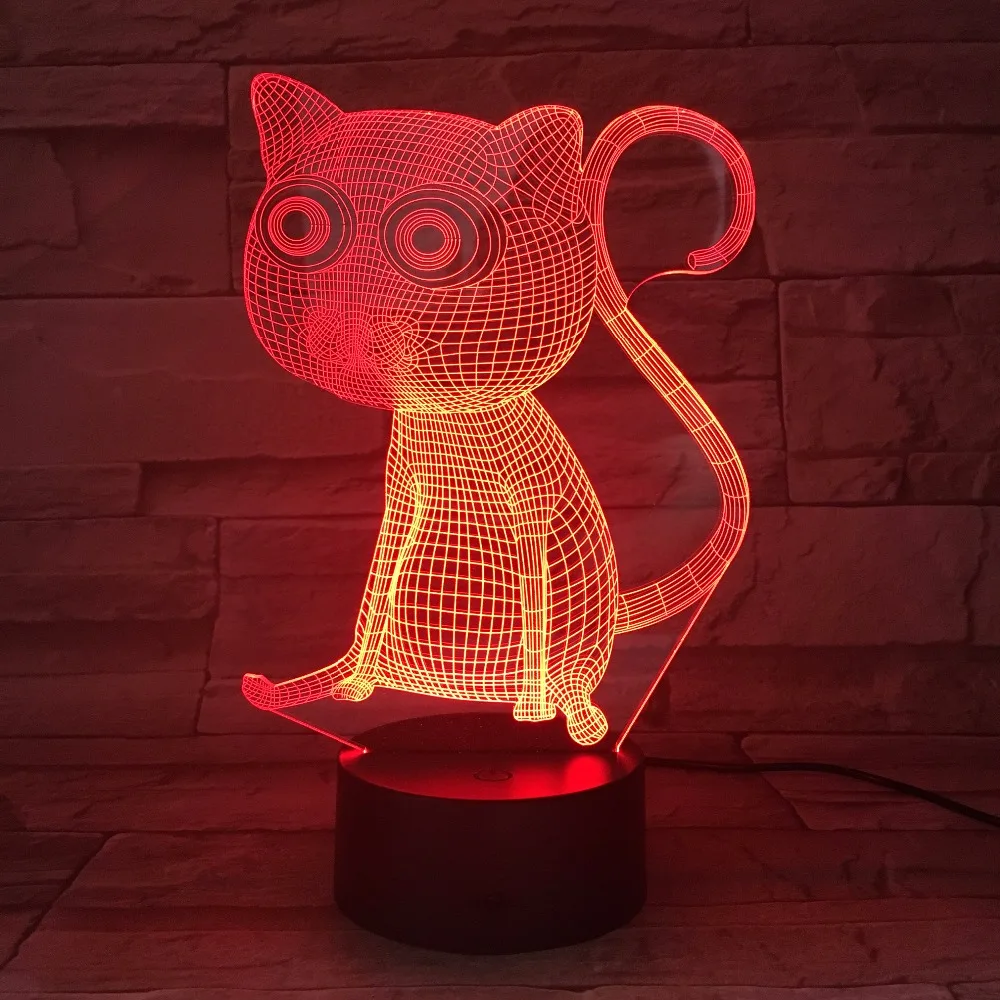 3D Abstract Big Eyes Cat Night Lights LED Table Lamp as Home Decoration 7 Colors Change Touch Control With Battery Box and USB
3D Abstract Big Eyes Cat Night Lights LED Table Lamp as Home Decoration 7 Colors Change Touch Control With Battery Box and USB