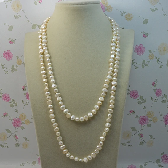Terisa Pearljewelry Genuine Freshwater Pearl Necklace 7-8mm Baroque Pearl 120cm Long Necklace More Color For Choose
Terisa Pearljewelry Genuine Freshwater Pearl Necklace 7-8mm Baroque Pearl 120cm Long Necklace More Color For Choose
