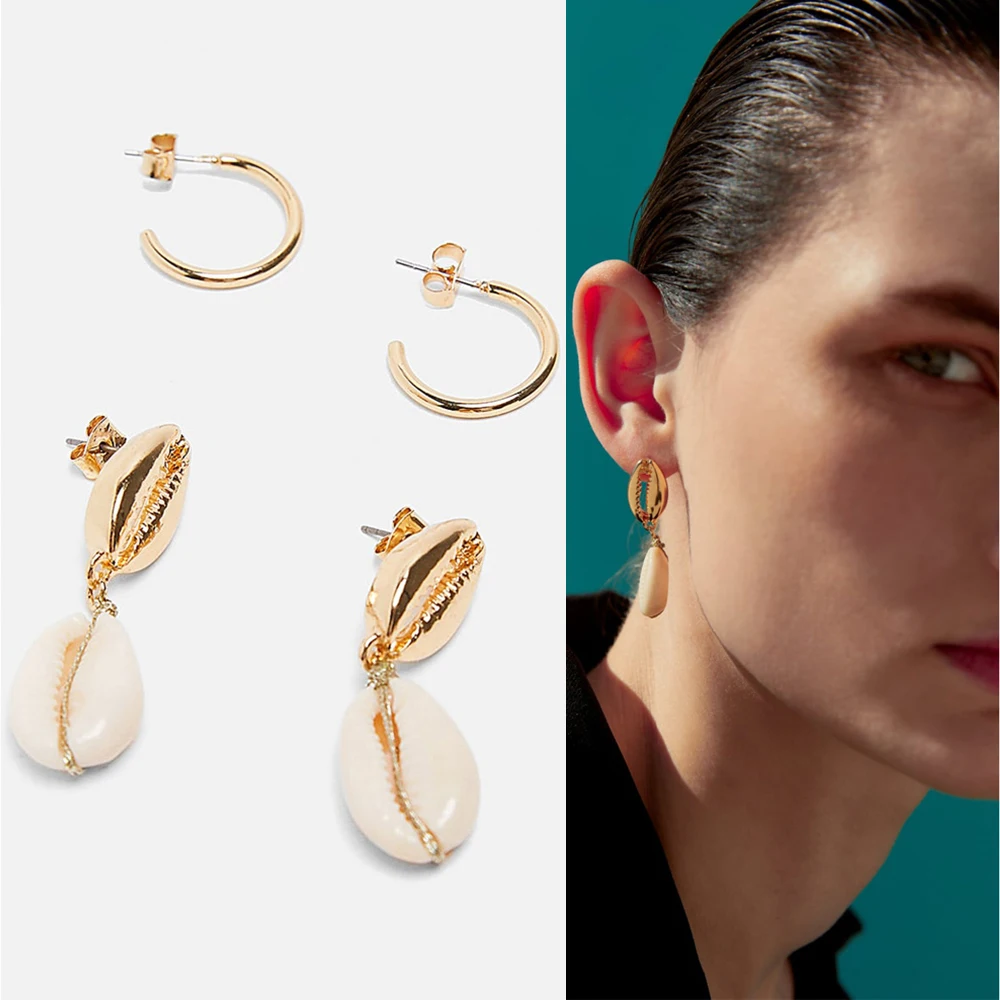 Best lady 2019 New Trendy Za Shell Earrings for Women Girls Real White Shell Gold Vintage Wedding Drop Dangle Earrings Party
Best lady 2019 New Trendy Za Shell Earrings for Women Girls Real White Shell Gold Vintage Wedding Drop Dangle Earrings Party