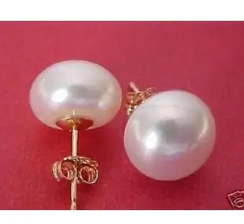 

AAA+ 10-11mm natural south sea white pearl earring big earrings new PearlWomen Party,