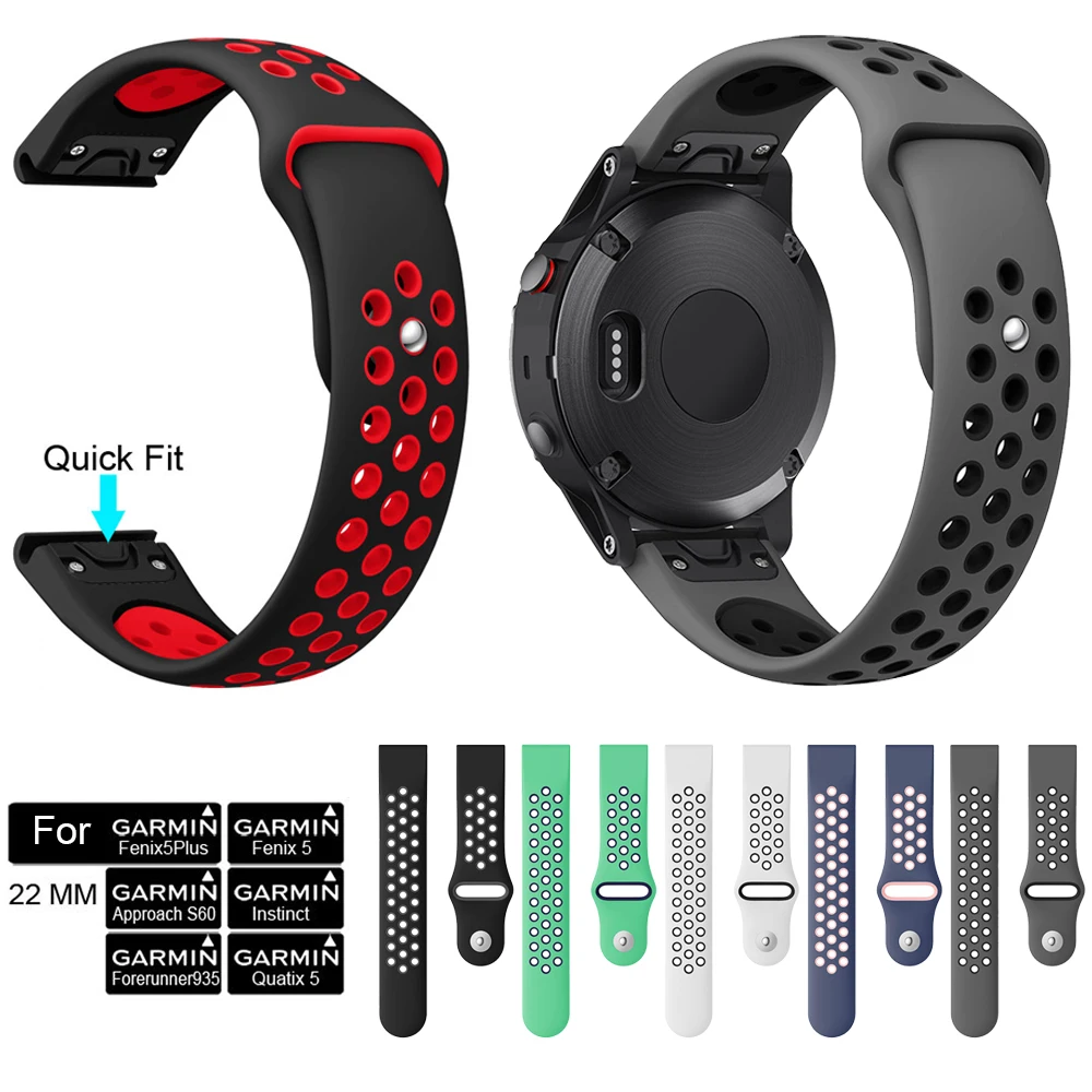 Sports Silicone Strap Band for Garmin Fenix 5/5 Plus Quick Release Watchband for Garmin Instinct Forerunner 945 935 Bracelet
Sports Silicone Strap Band for Garmin Fenix 5/5 Plus Quick Release Watchband for Garmin Instinct Forerunner 945 935 Bracelet