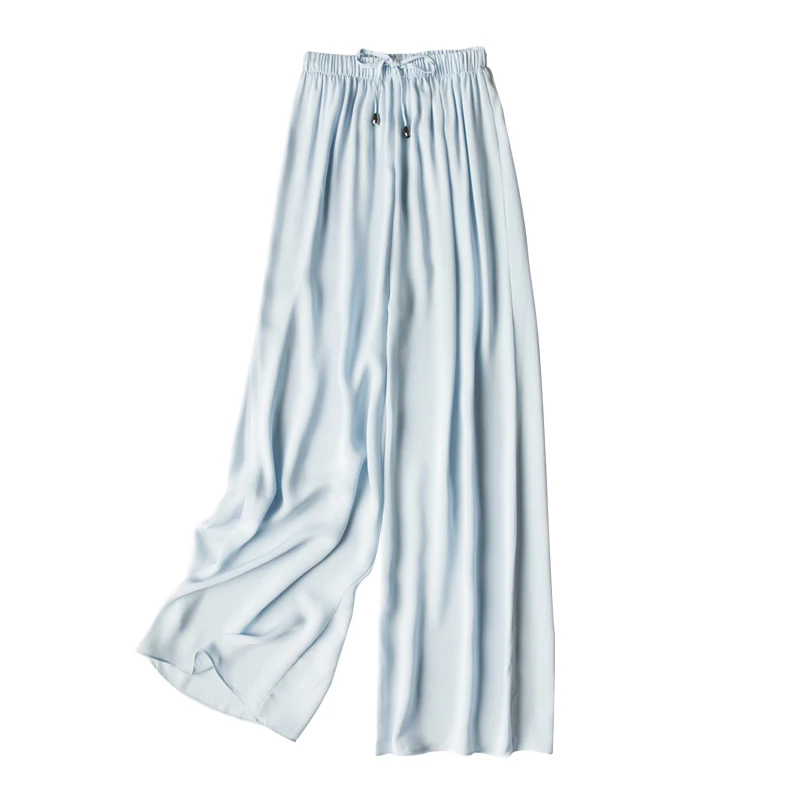 Vintage Women Summer Spring Natural Silk Pants Silk Loose Style Trousers Work Wear OL Fashion Holiday blue wide leg Pants
Vintage Women Summer Spring Natural Silk Pants Silk Loose Style Trousers Work Wear OL Fashion Holiday blue wide leg Pants