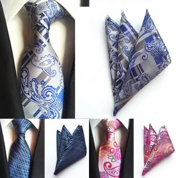 SKng New Fashion Blue Striped Mens Ties Paisley Tie Men's 100% Silk Ties Men Tie Necktie Pocket Square Handkerchief Set Suit
SKng New Fashion Blue Striped Mens Ties Paisley Tie Men's 100% Silk Ties Men Tie Necktie Pocket Square Handkerchief Set Suit