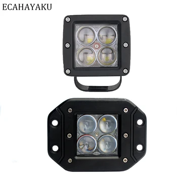 

1 x 3inch Square LED Pods 12W dually light 12W LED Work Lights 4D Projector Spot Light Off Road Truck SUV 4WD 4X4 LED Pod Lights