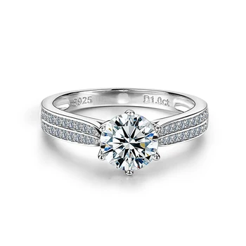 CHEESTAR JEWELS fine jewelry 925 sterling silver ring for woman white color round 6.5mm cubic zirconia stone on the center
CHEESTAR JEWELS fine jewelry 925 sterling silver ring for woman white color round 6.5mm cubic zirconia stone on the center