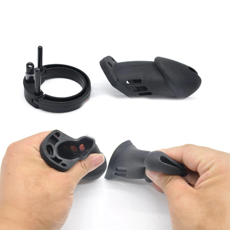 Soft Medical Silicone Male Chastity Device Penis Ring,Cock Cages,Virginity Chastity Lock Belt,Cock Ring With 3 Locking Rings O2