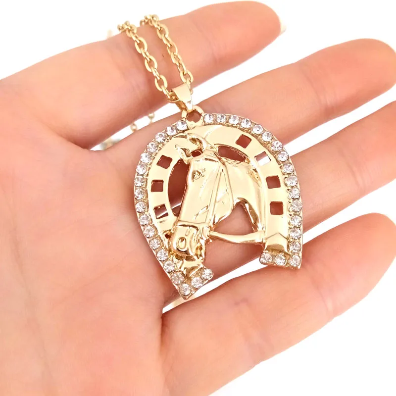 hzew Crystal Horseshoe Necklace Horse pendant Necklace Brand Necklaces Women's Fashion Jewelry gift
hzew Crystal Horseshoe Necklace Horse pendant Necklace Brand Necklaces Women's Fashion Jewelry gift