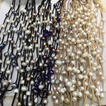 wholsesale 20pcses/lot baroque natural fresh water pearl necklace 10-11MM Long pearl necklace multilayer leather necklace 80CM
wholsesale 20pcses/lot baroque natural fresh water pearl necklace 10-11MM Long pearl necklace multilayer leather necklace 80CM
