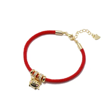 New fashion jewelry luxury designer style S925 silver small gold pig pearl red rope bracelet bangle for women and men love gift
New fashion jewelry luxury designer style S925 silver small gold pig pearl red rope bracelet bangle for women and men love gift
