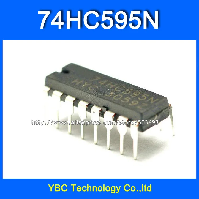 50 шт./лот DIP 74HC595N 74HC595 8 вход/выход/параллельный выход DIP-16 Logic IC 74 Series | Электронные