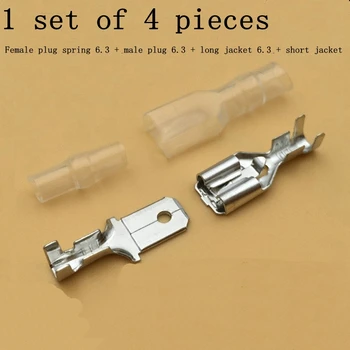 100 sets 6.3 Interlocking inserts Transparent insulation sheathed male and female pairs of plug terminals Motorcycle horns
100 sets 6.3 Interlocking inserts Transparent insulation sheathed male and female pairs of plug terminals Motorcycle horns