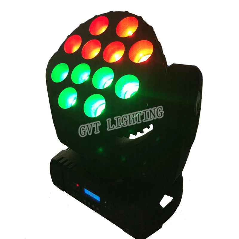 Сцсветильник движущийся головной Луч 12x12 Вт RGBW 4 в 1 Cree светильник DMX 9/16 каналов DJ