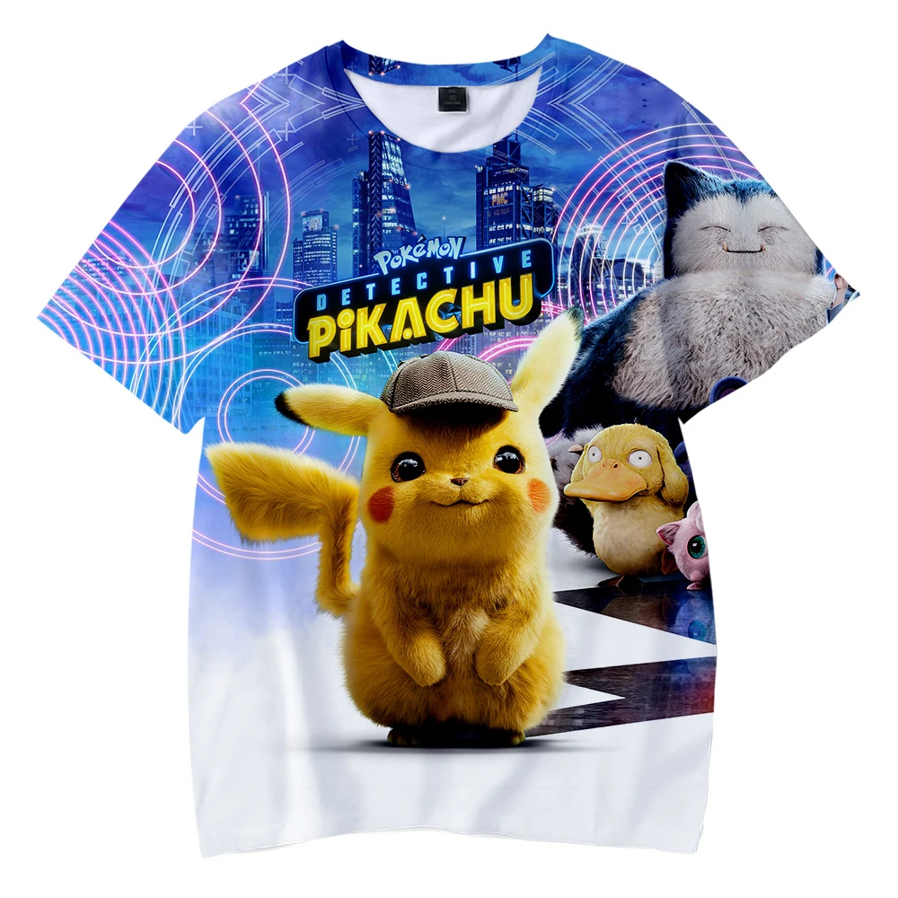 LUCKYFRIDAYF NEW Anime Movie Pokemon Detective Pikachu 3D Children's wear Boy/girl kids Casual t shirt Short Sleeve Clothes
LUCKYFRIDAYF NEW Anime Movie Pokemon Detective Pikachu 3D Children's wear Boy/girl kids Casual t shirt Short Sleeve Clothes