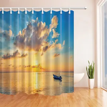 Shower Curtain Set Refreshing Blue Orange Sky Dark Cloud Golden Yellow Sun Sunrise Reflection On Sea Boat Bath Curtain Floor Mat
Shower Curtain Set Refreshing Blue Orange Sky Dark Cloud Golden Yellow Sun Sunrise Reflection On Sea Boat Bath Curtain Floor Mat