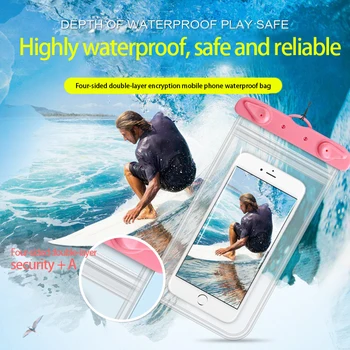 Four-sided double layer Waterproof bag mobile phone case for Huawei iphone universal model 5.9 inches-4 inches swimming diving
Four-sided double layer Waterproof bag mobile phone case for Huawei iphone universal model 5.9 inches-4 inches swimming diving