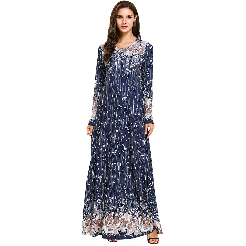 KLV Womens Muslim Long Sleeve Long Maxi Dress Vintage Dresses Women's National Robe Abaya Islamic Muslim Middle Eastern Vestidos
KLV Womens Muslim Long Sleeve Long Maxi Dress Vintage Dresses Women's National Robe Abaya Islamic Muslim Middle Eastern Vestidos