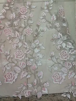 1 yard heavy embroidered tulle lace fabric, off white tulle lace fabric with light pink floral
1 yard heavy embroidered tulle lace fabric, off white tulle lace fabric with light pink floral