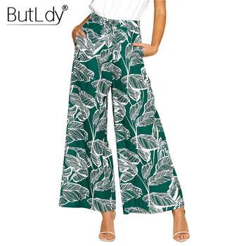 Leaf Print Wide Leg Pants Women Loose Bohemian Casual Pants & Capris High Elastic Waist Long Trousers Spring Summer Bottoms 2019
Leaf Print Wide Leg Pants Women Loose Bohemian Casual Pants & Capris High Elastic Waist Long Trousers Spring Summer Bottoms 2019
