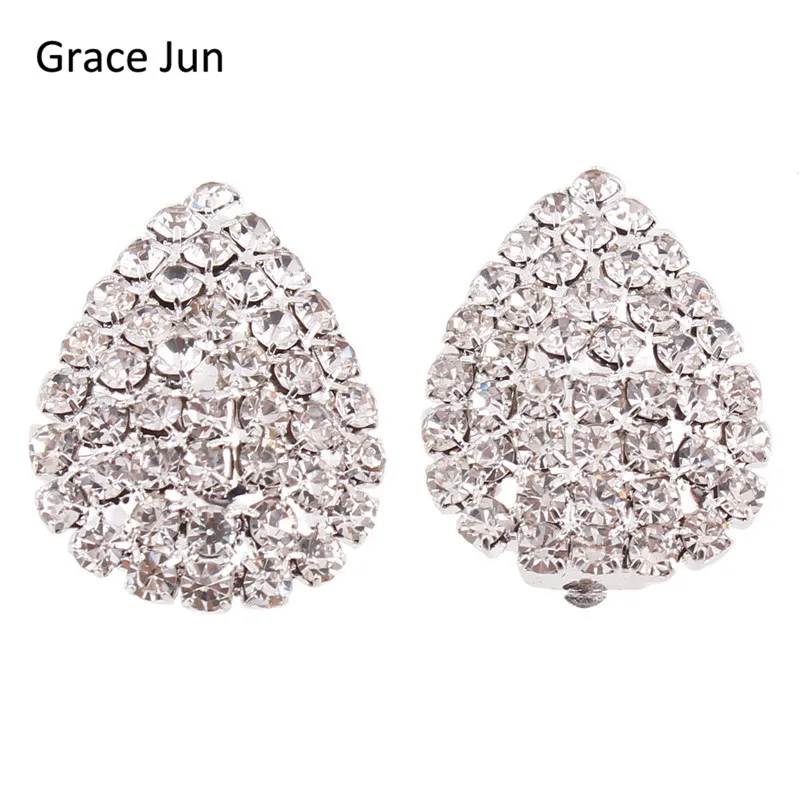 Grace Jun Bridal Rhinestone Crystal Big Waterdrop Clip Earrings Without Piercing for Women Fashion Wedding Jewelry High Quality
Grace Jun Bridal Rhinestone Crystal Big Waterdrop Clip Earrings Without Piercing for Women Fashion Wedding Jewelry High Quality