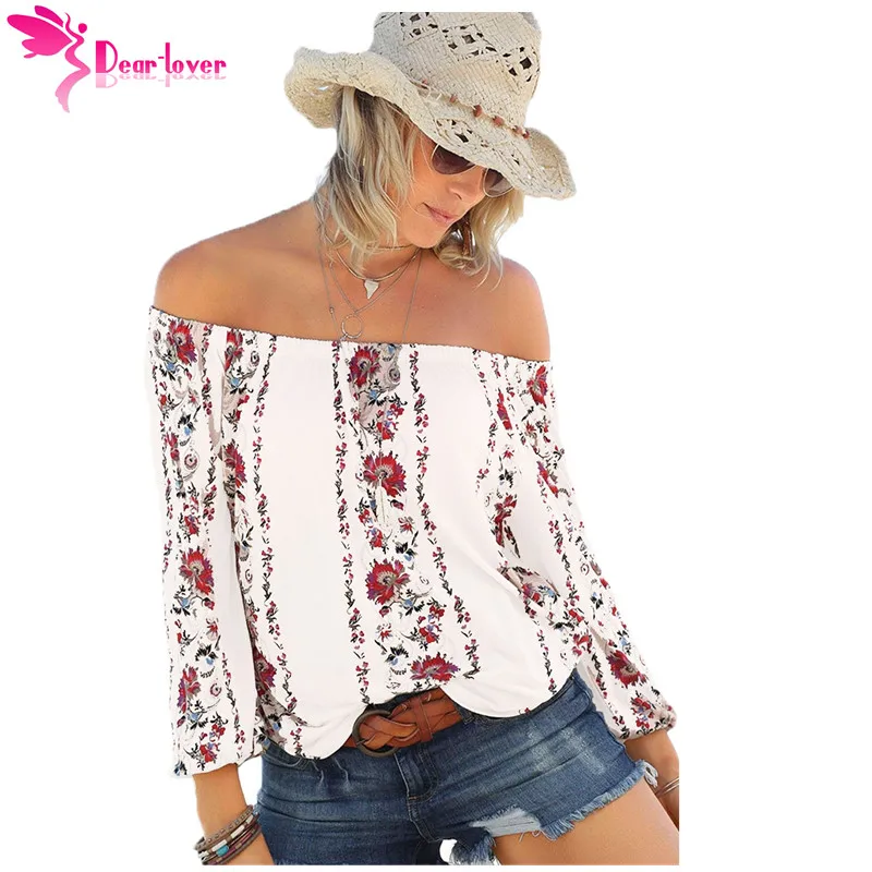 Dear Lover Shirts Blouses Women White Floral Print Elastic Long Sleeve Off Shoulder Tops Ladies Clothes Loose Pullovers LC251350
Dear Lover Shirts Blouses Women White Floral Print Elastic Long Sleeve Off Shoulder Tops Ladies Clothes Loose Pullovers LC251350