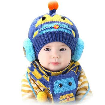 Winter Warm Baby Boys Girls Hat Scarf Set Cute Knitted Cotton Cartoon Hats for Toddlers FJ88
Winter Warm Baby Boys Girls Hat Scarf Set Cute Knitted Cotton Cartoon Hats for Toddlers FJ88
