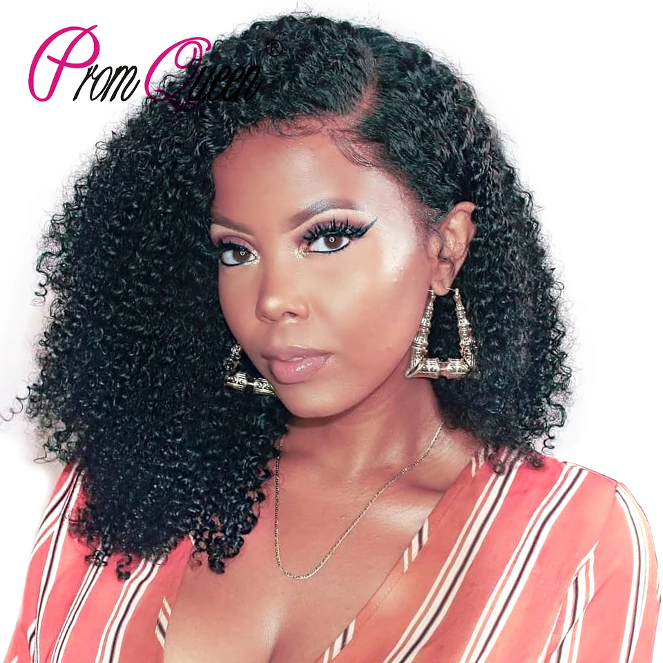 PromQueen Short Curly Lace Front Human Hair Wigs For Black Women Brazilian Kinky Curly Full and Thick wigs Free Shipping
PromQueen Short Curly Lace Front Human Hair Wigs For Black Women Brazilian Kinky Curly Full and Thick wigs Free Shipping