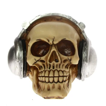 Skull with Headset Sound Activated Rock n Rool DJ Studio Music Skull Horror Collectible Figurine Statue Halloween Decoration
Skull with Headset Sound Activated Rock n Rool DJ Studio Music Skull Horror Collectible Figurine Statue Halloween Decoration