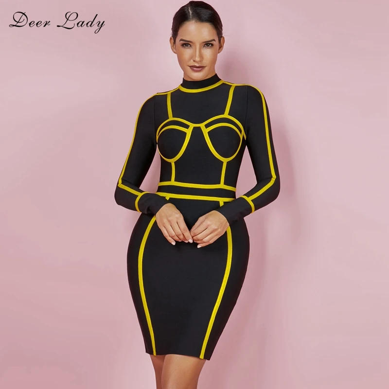 Deer Lady Women Runway Winter Dress 2019 New Arrivals Black Party Bandage Dress Long Sleeve Ladies Bodycon Bandage Vestidos
Deer Lady Women Runway Winter Dress 2019 New Arrivals Black Party Bandage Dress Long Sleeve Ladies Bodycon Bandage Vestidos