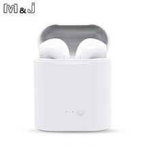 Hot Sell M&J i7s TWS Mini Wireless Bluetooth Earphone Stereo Earbud Headset With Charging Box Mic For All Smart phone(China)